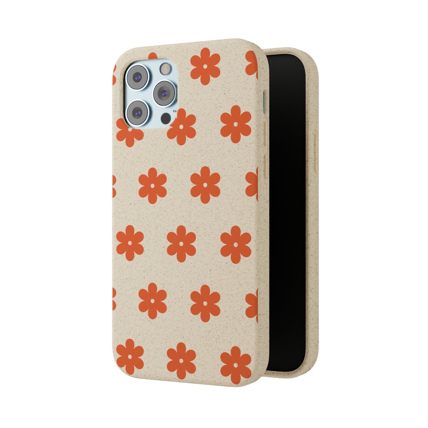 Étuis Bio à motifs floraux orange