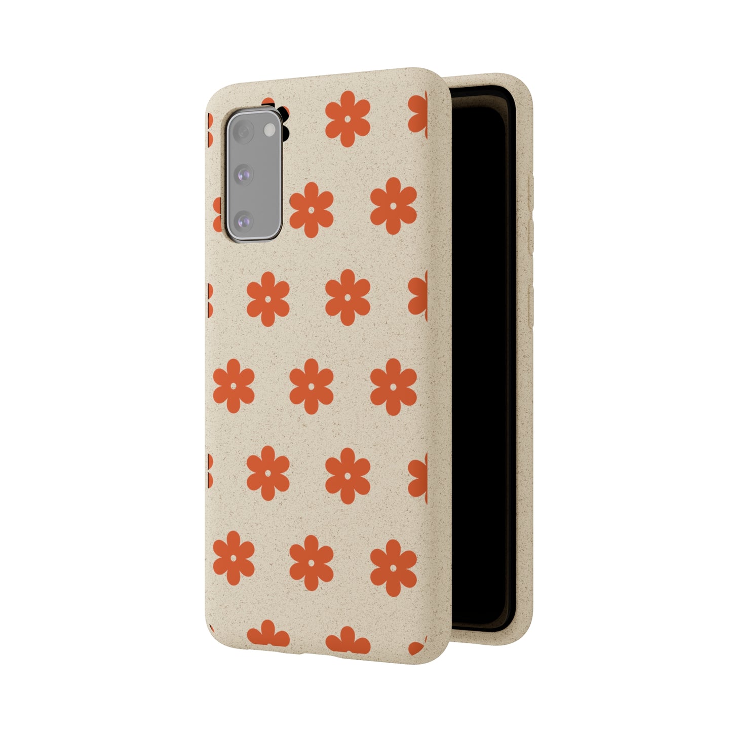 Étuis Bio à motifs floraux orange
