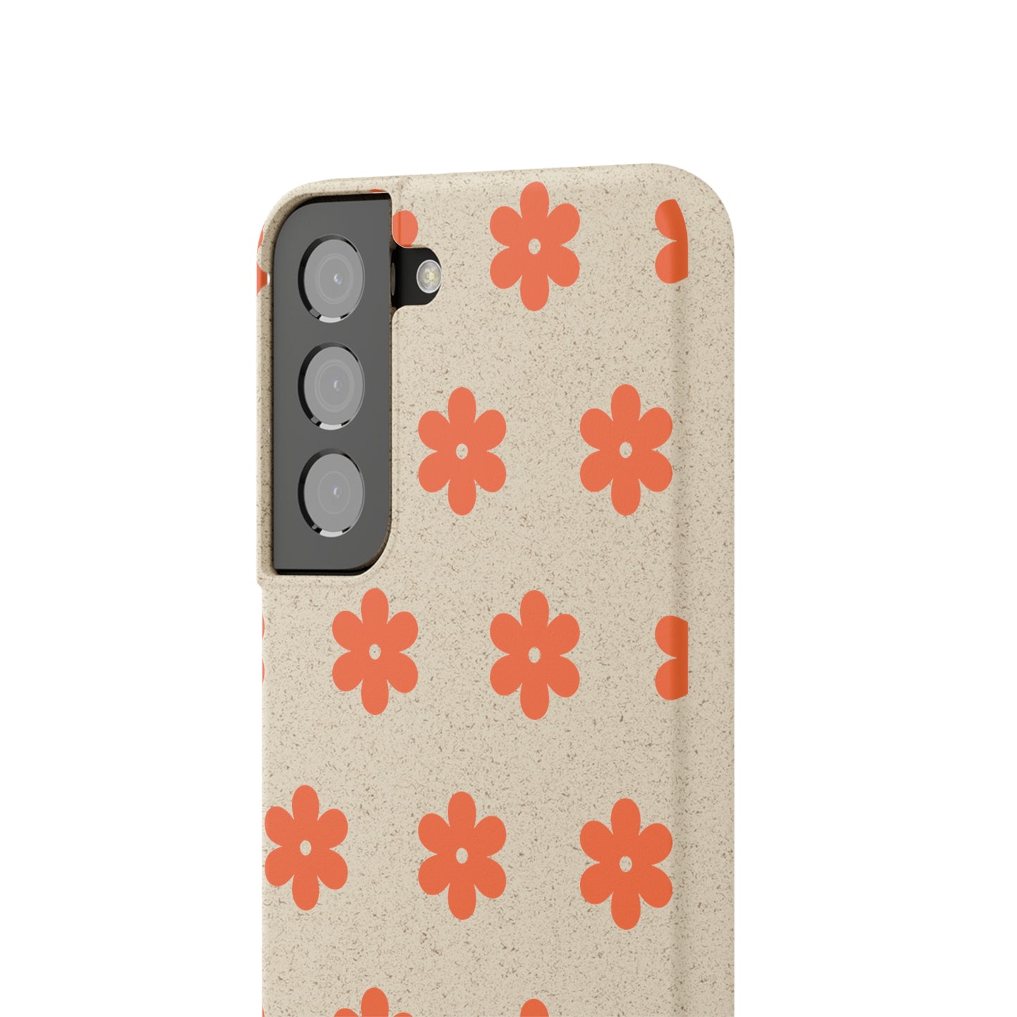 Étuis Bio à motifs floraux orange