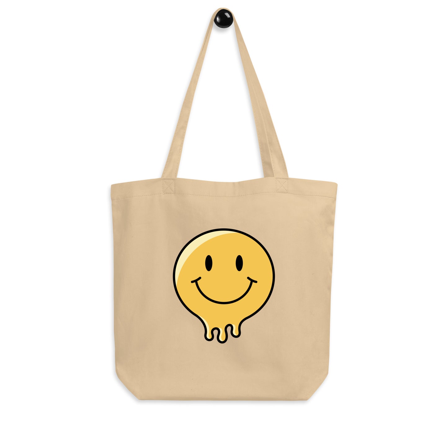 Ökologischer Tragebeutel mit schmelzendem Smiley-Aufdruck
