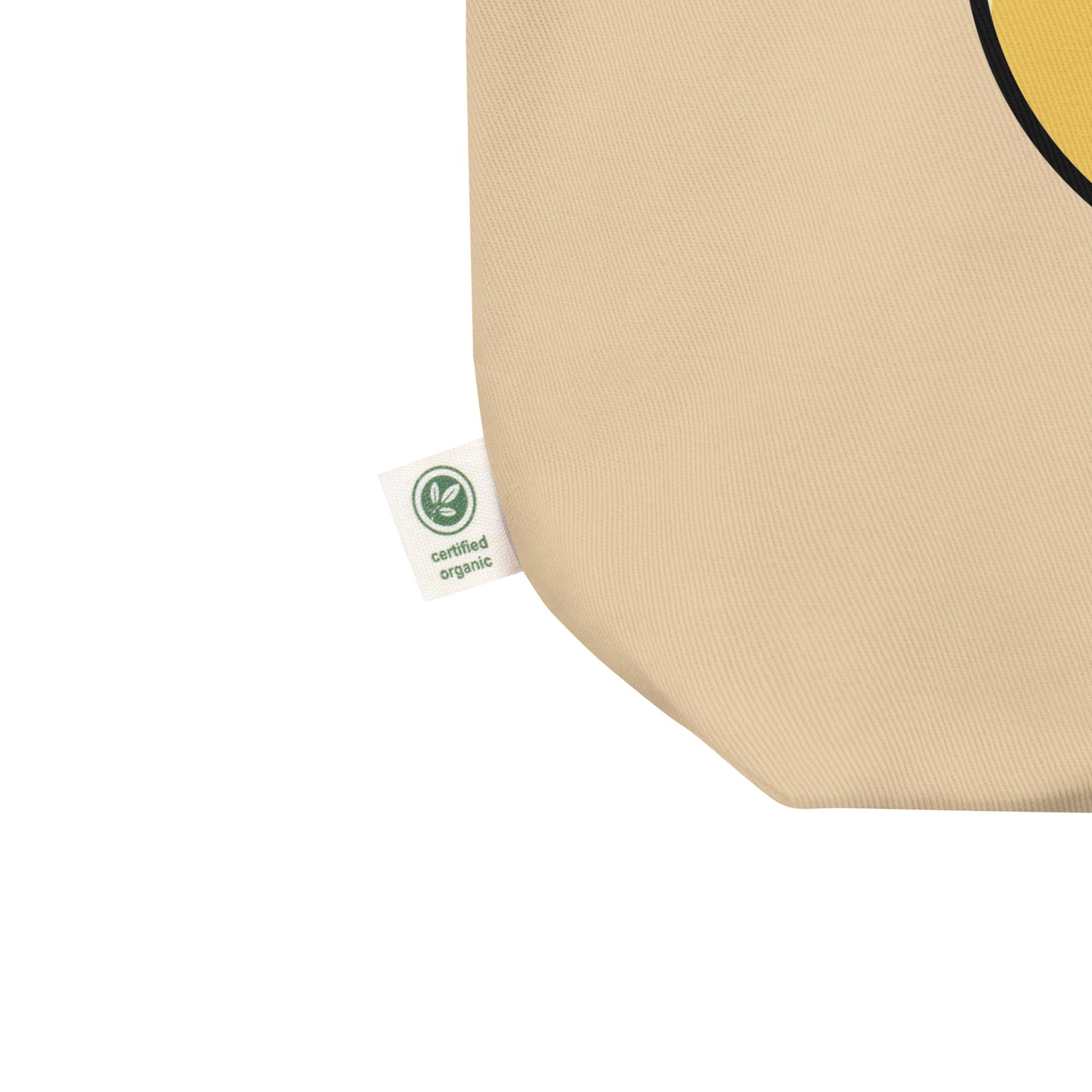 Ökologischer Tragebeutel mit schmelzendem Smiley-Aufdruck
