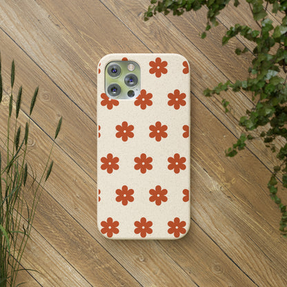 Étuis Bio à motifs floraux orange