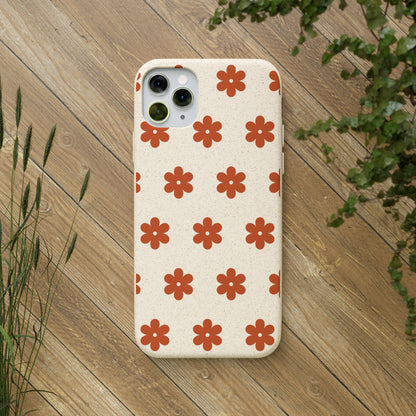 Étuis Bio à motifs floraux orange