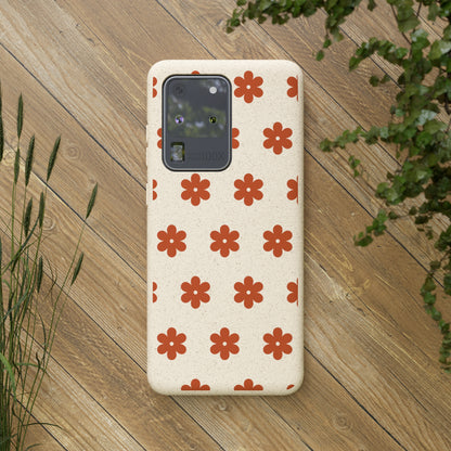 Étuis Bio à motifs floraux orange