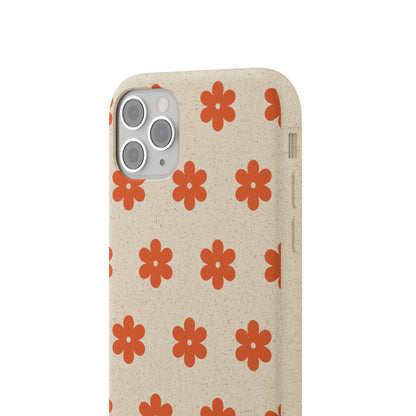 Étuis Bio à motifs floraux orange
