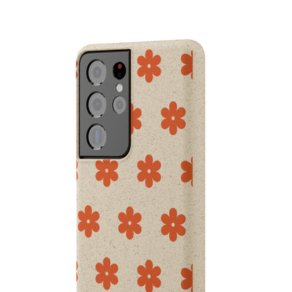 Étuis Bio à motifs floraux orange