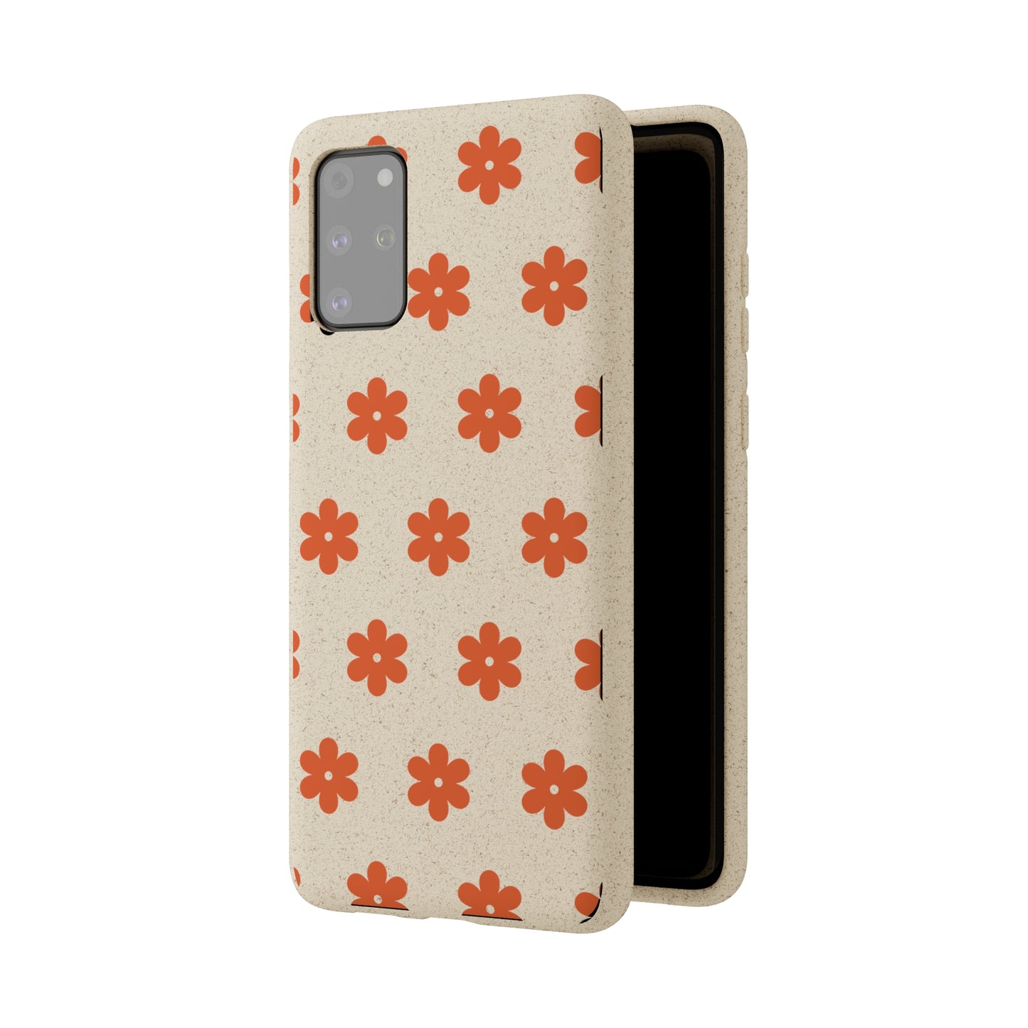 Étuis Bio à motifs floraux orange