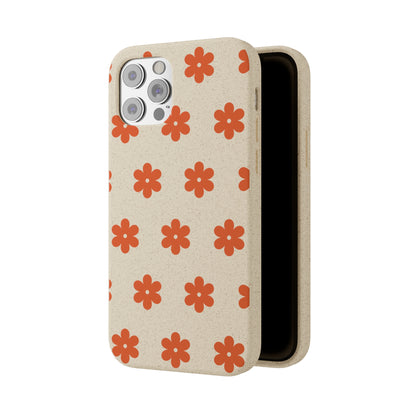 Étuis Bio à motifs floraux orange