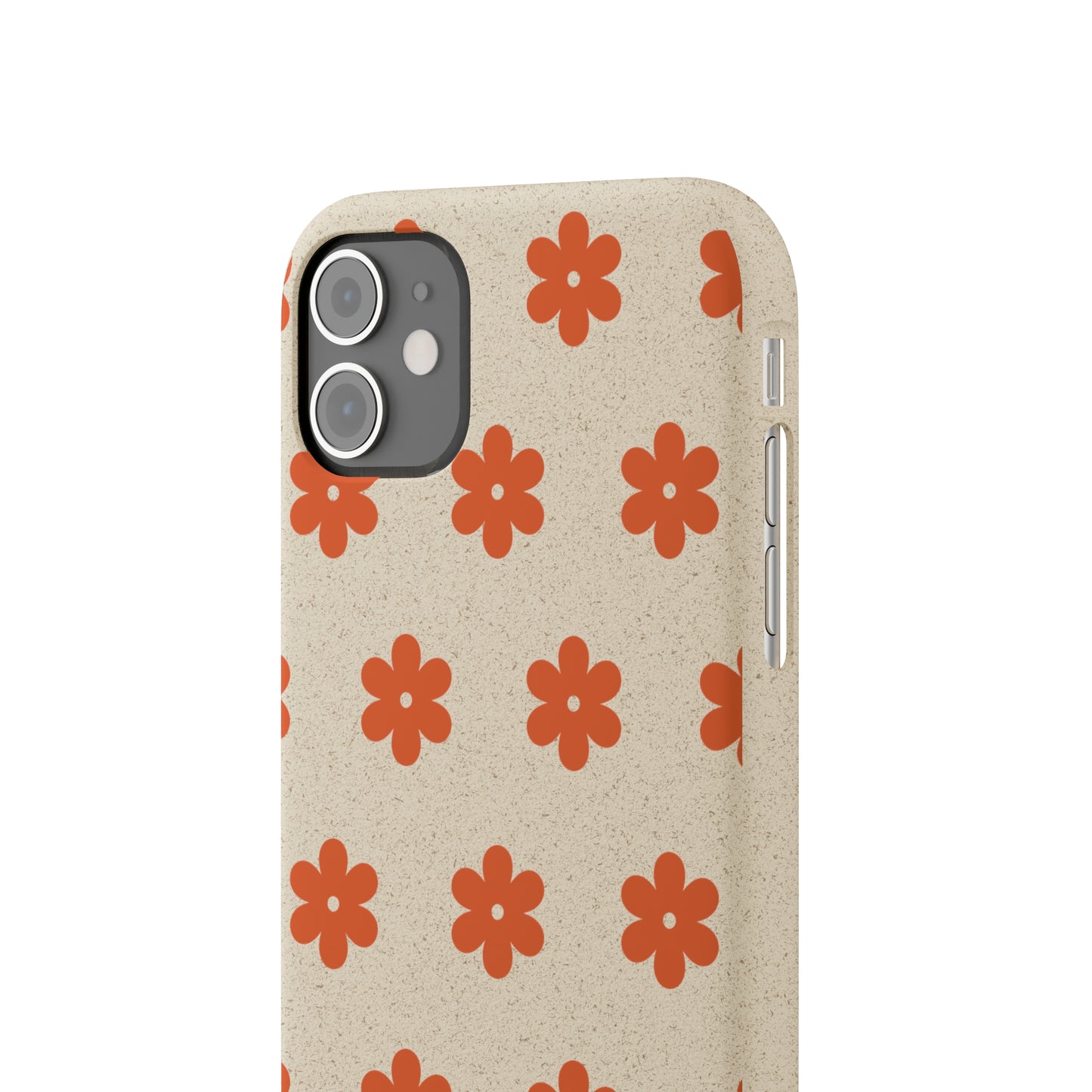 Étuis Bio à motifs floraux orange